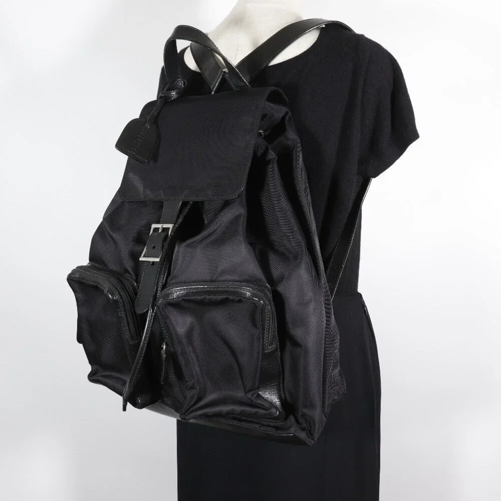 GUCCI Black Leather Backpack